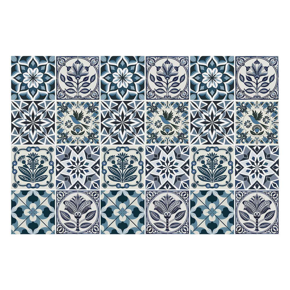 Csempe matrica Virágos geometrikus motívumok