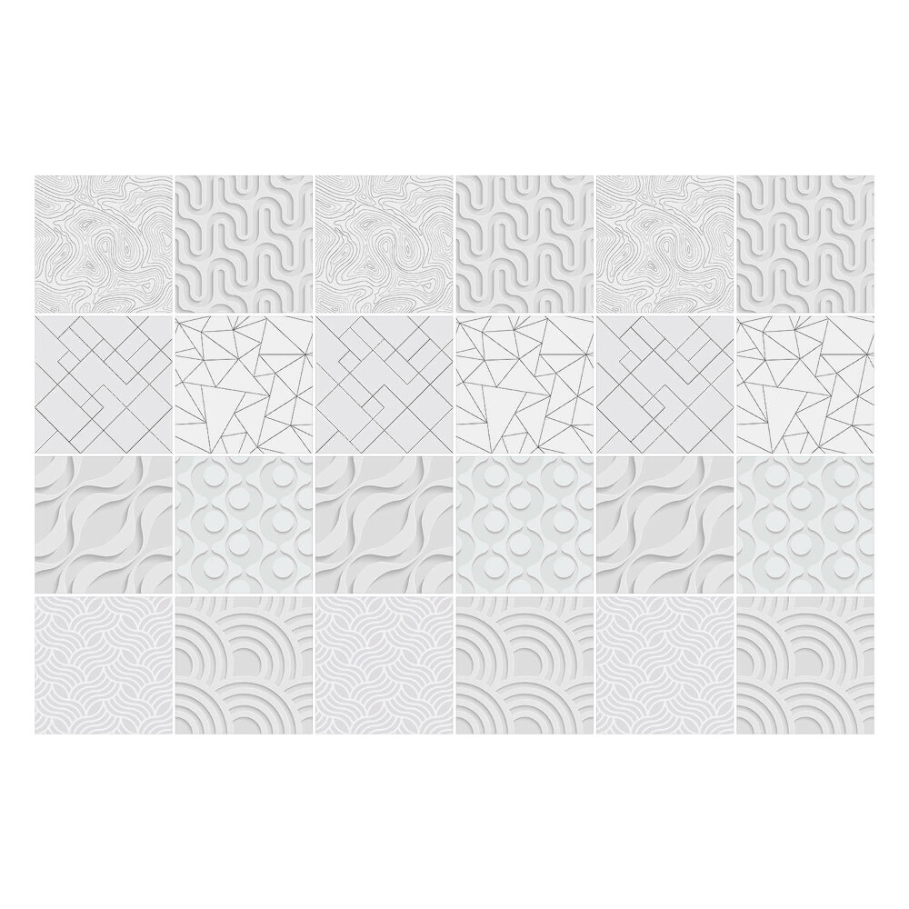 Csempe matrica Absztrakt 3D vonalak és hullámok