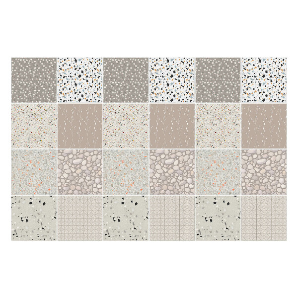 Öntapadós csempe matrica Textúrák és formák keveréke