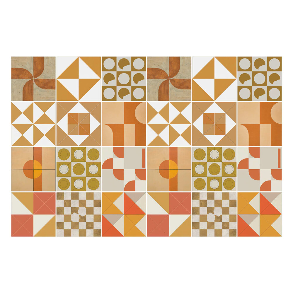 Öntapadós csempe matrica Geometria árnyalatokban