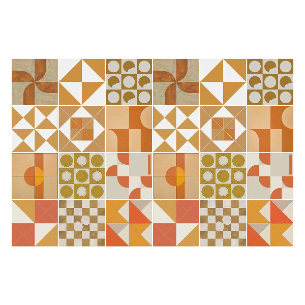 Öntapadós csempe matrica Geometria árnyalatokban