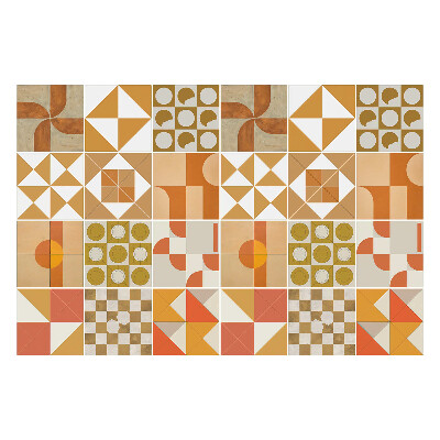 Öntapadós csempe matrica Geometria árnyalatokban