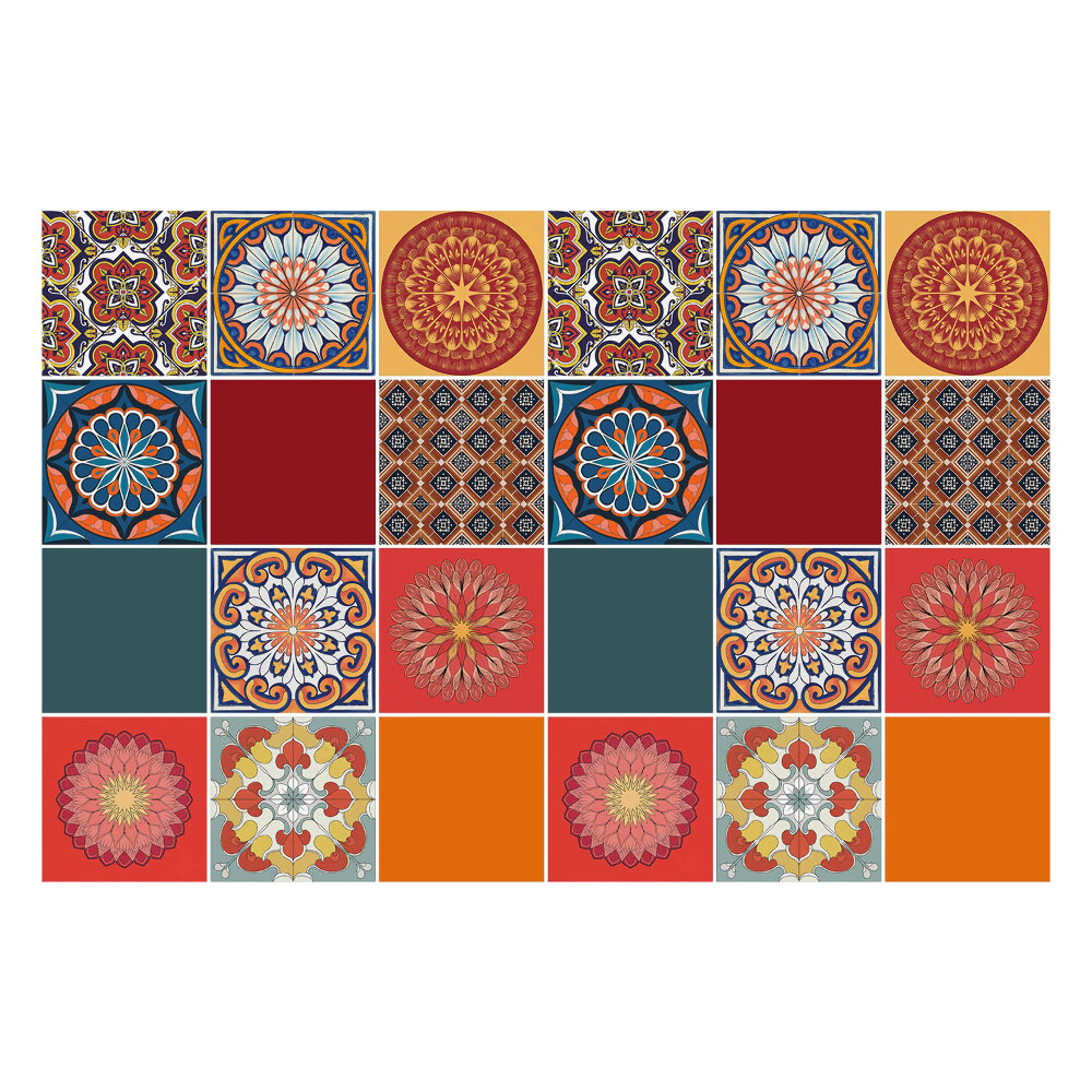 Öntapadós csempe matrica Marokkói színek