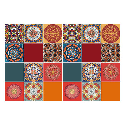 Öntapadós csempe matrica Marokkói színek