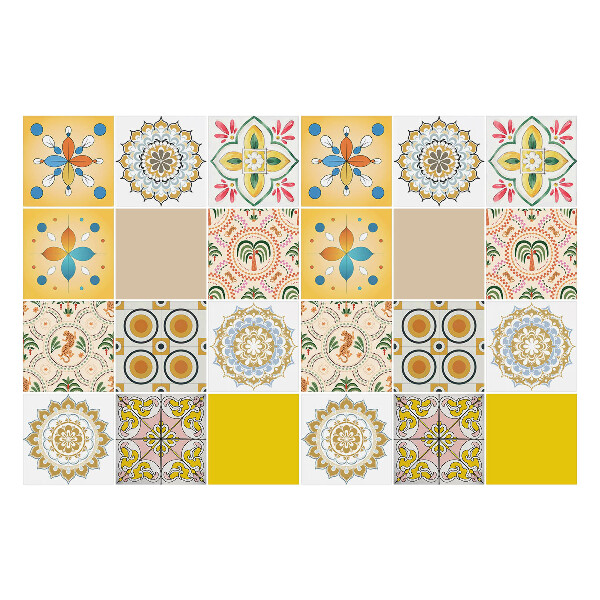 Csempe matrica Érdekes növényi motívumok