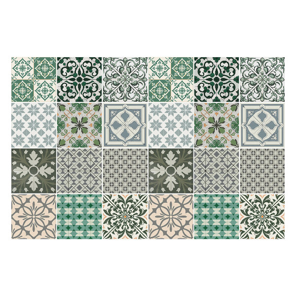 Csempe matrica Növényi és geometriai motívumok