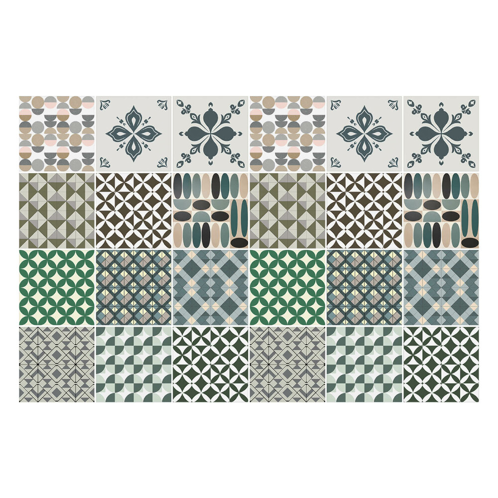 Öntapadós csempe matrica Geometriai különböző motívumok