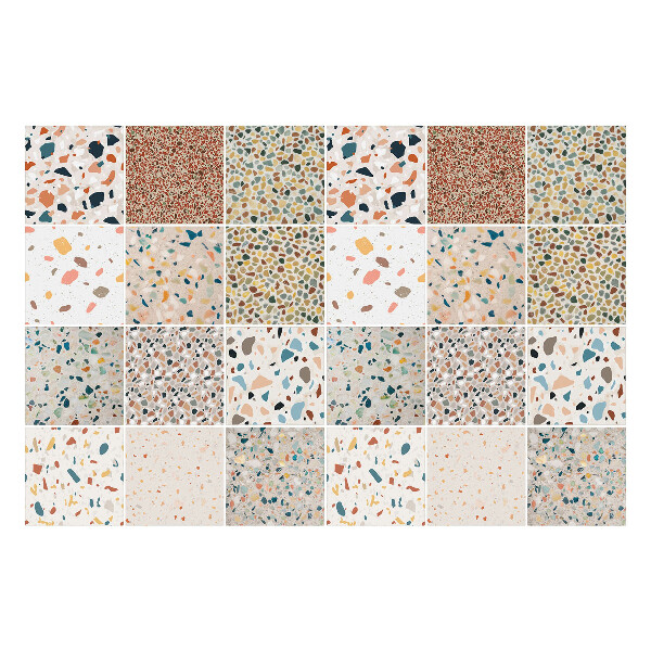 Öntapadós csempe matrica Zúzott kövek gyűjteménye