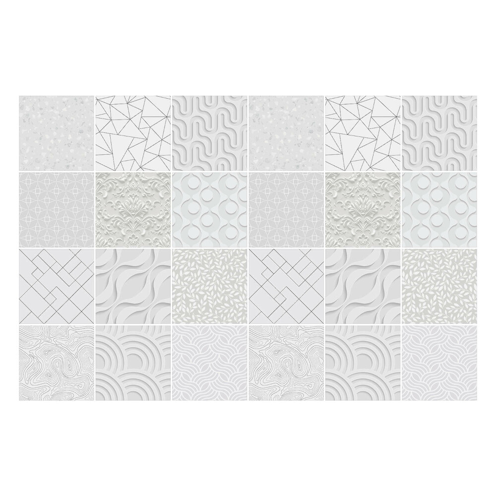 Csempe matrica 3D formák és hullámok