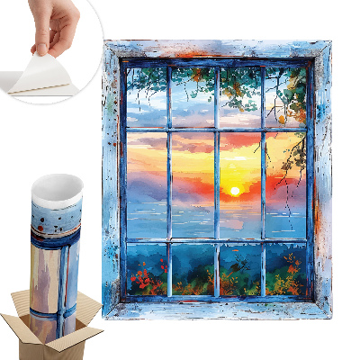 Dekoratív ablak falmatrica 82x100 Nyugati ablak