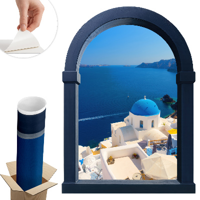 Dekoratív ablak falmatrica 72x100 Mediterrán kilátás