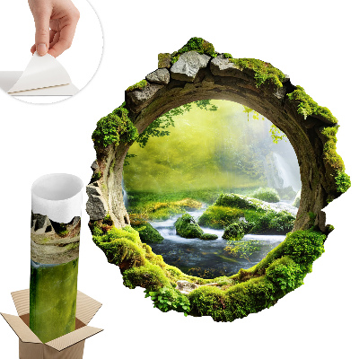 Falmatrica lyuk a falon 93x100 Zöld föld