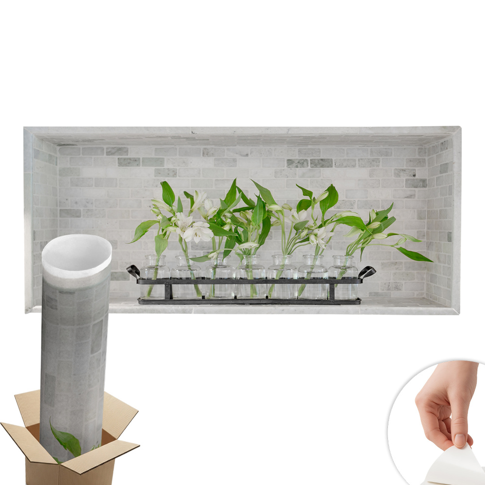 3d hatású falmatrica 100x43 Virágok vázákban