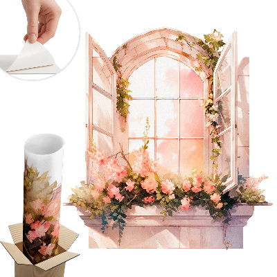 Dekoratív ablak falmatrica 122x130 Romantikus ablak