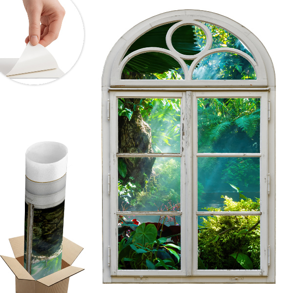 Dekoratív ablak falmatrica 83x130 Egzotikus kilátás