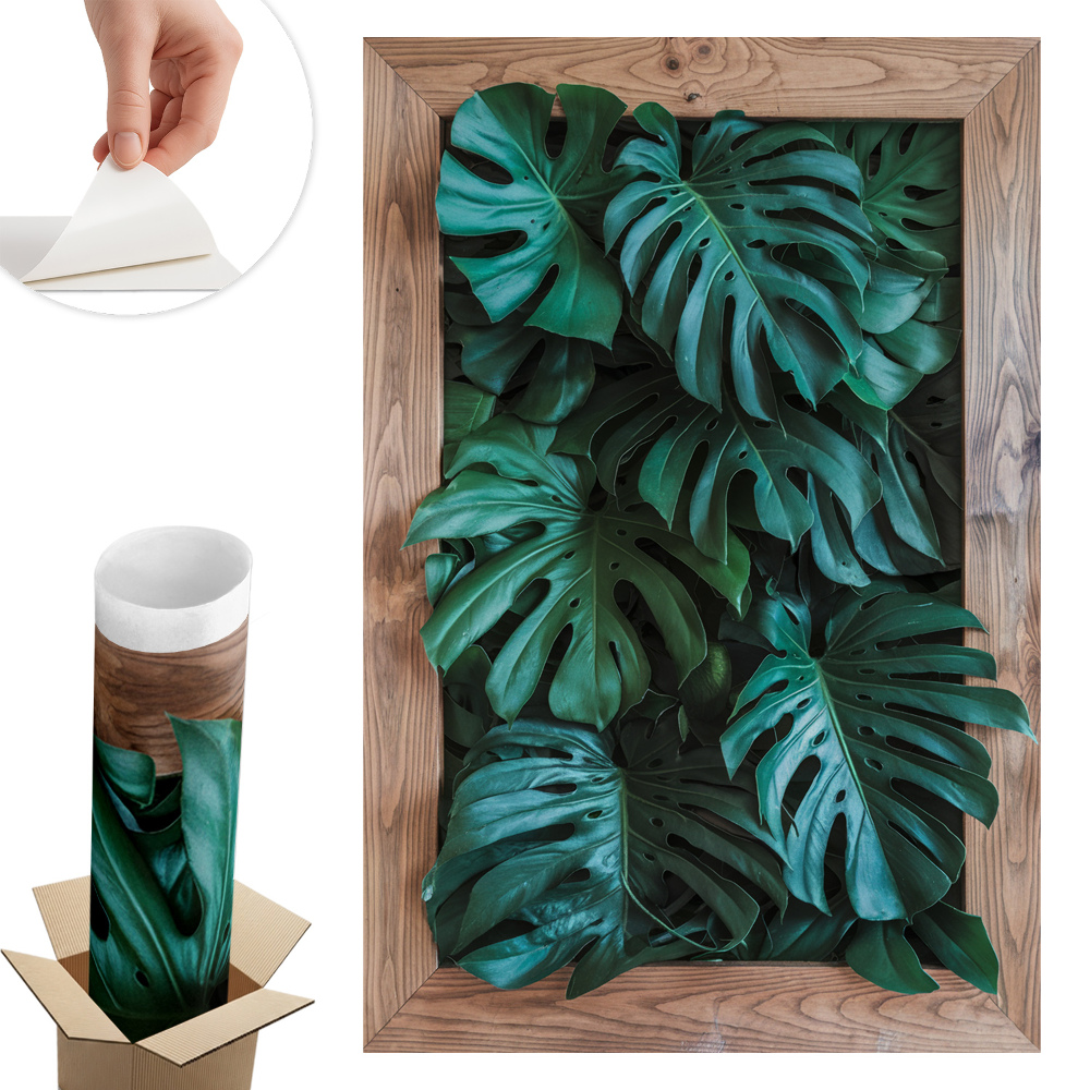 3d hatású falmatrica 87x130 Zöld kompozíció