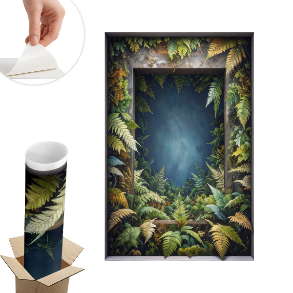 Dekoratív ablak falmatrica 85x130 Természetes harmónia