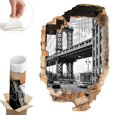 3D falmatrica lyuk 40x60 Városi tájkép