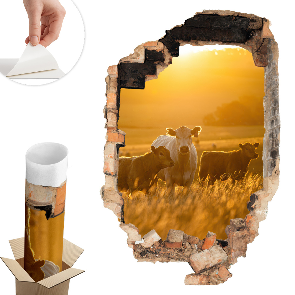 3D falmatrica lyuk 40x60 Vidéki táj