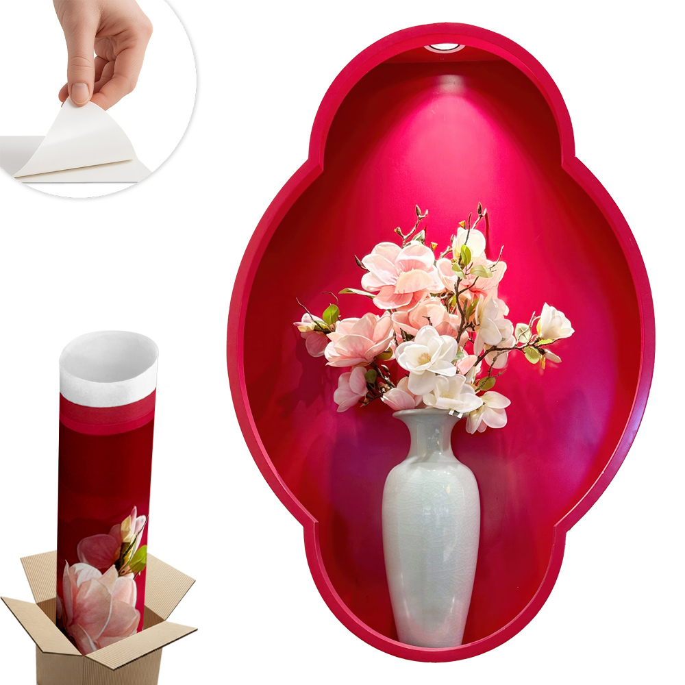 Öntapadós 3d falmatrica 40x60 Virágok vázában