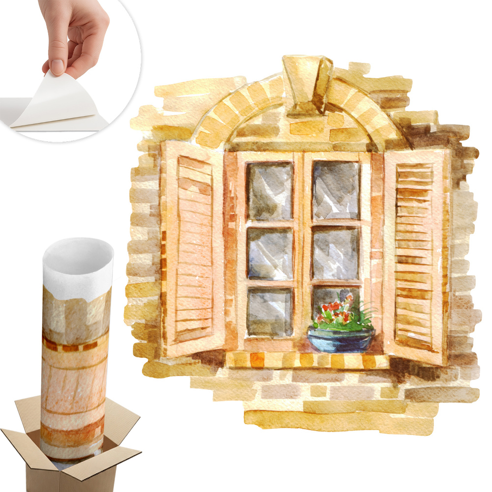 3d ablak falmatrica 56x60 Idilli ablak