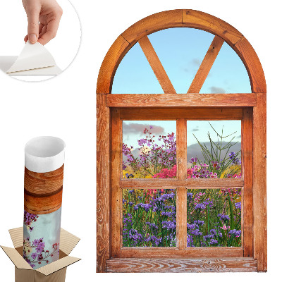 3d ablak falmatrica 39x60 Virágablak