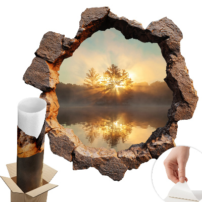 3D falmatrica lyuk 60x60 Tájkép a sziklákon keresztül
