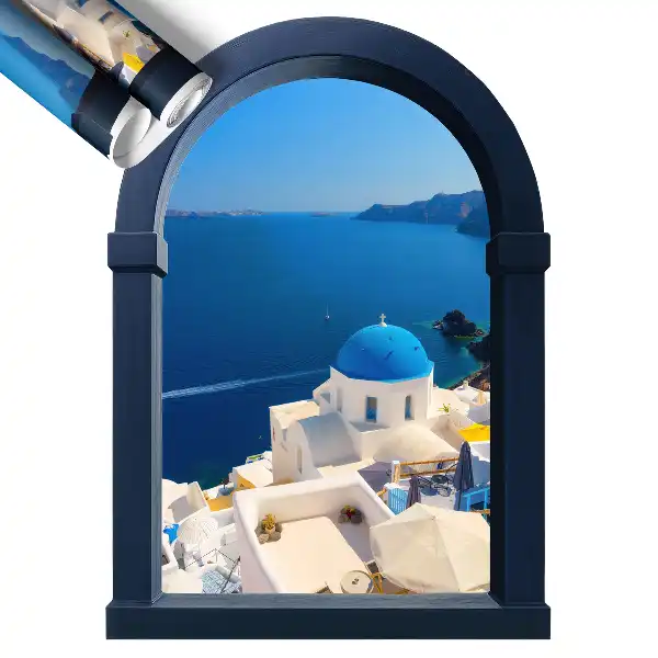 3d ablak falmatrica 43x60 Mediterrán kilátás