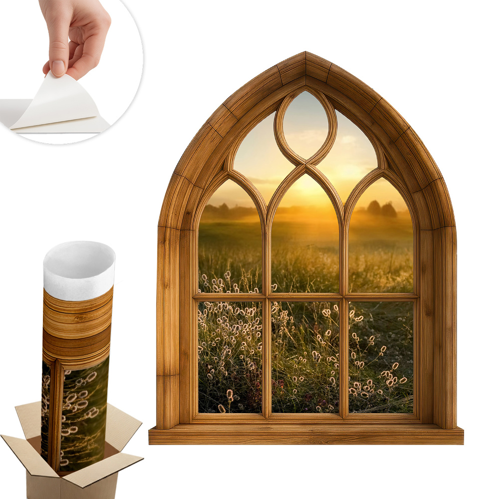 3d ablak falmatrica 48x60 Ablak tájkép