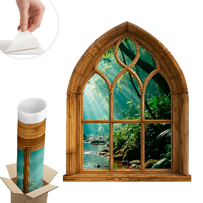 3d ablak falmatrica 48x60 Trópusi táj