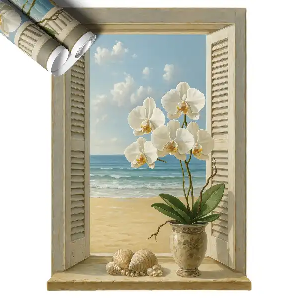 3d ablak falmatrica 43x60 Tengeri ablak