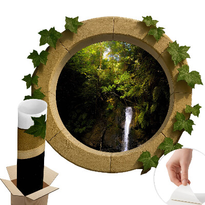 3d ablak falmatrica 60x52 Zöld táj