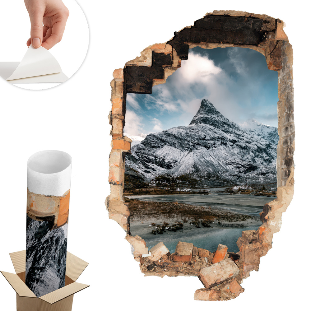 3D falmatrica lyuk 53x80 Hegyi panoráma