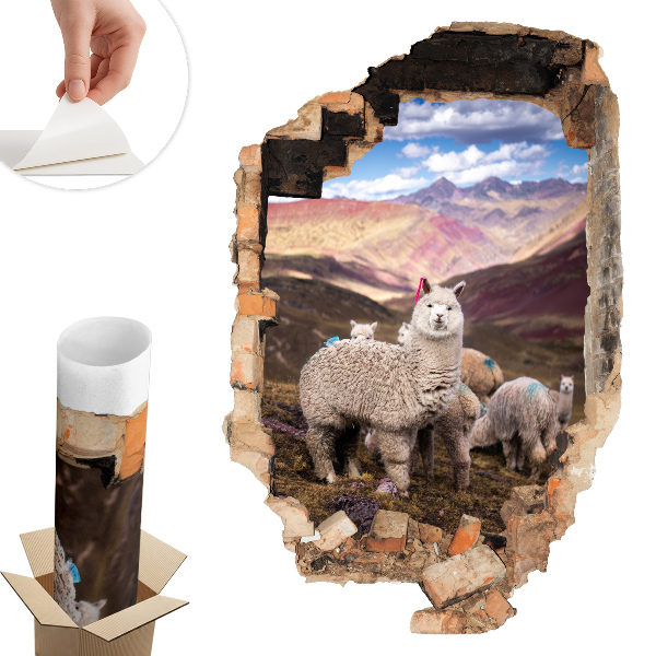 3D falmatrica lyuk 53x80 Alpaka-hegység