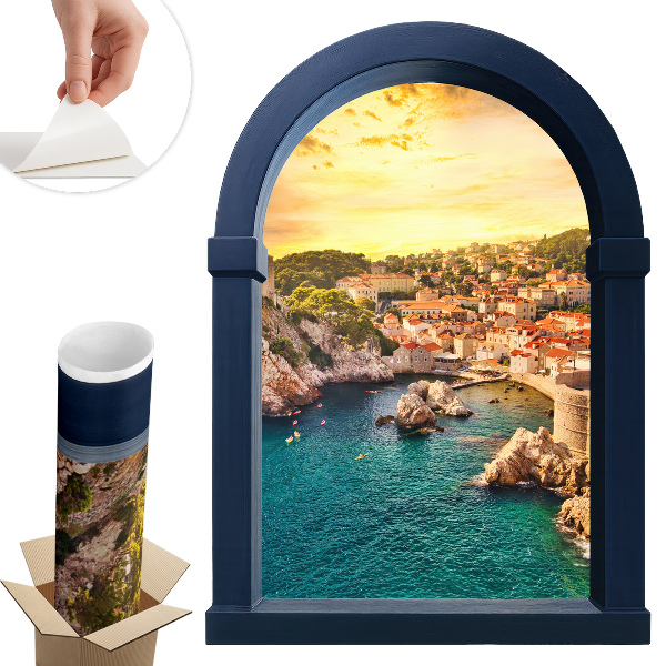 3d ablak falmatrica 57x80 Mediterrán kilátás