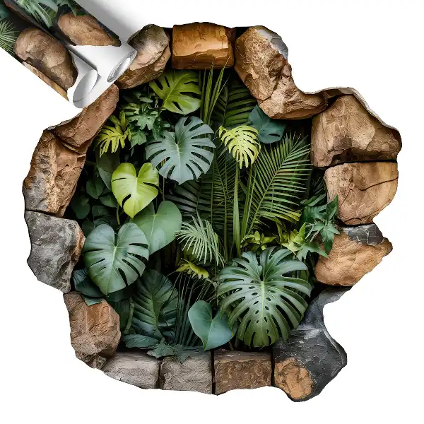 3D falmatrica lyuk 80x80 Trópusi oázis