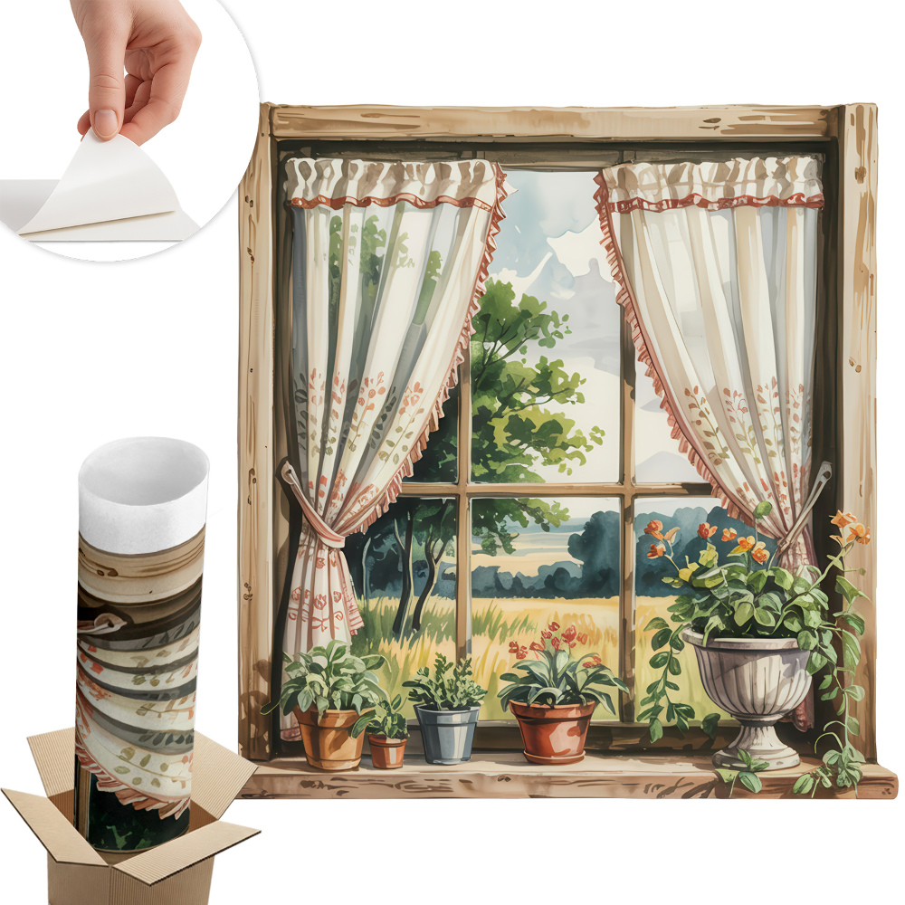 3d ablak falmatrica 78x80 Idilli ablak