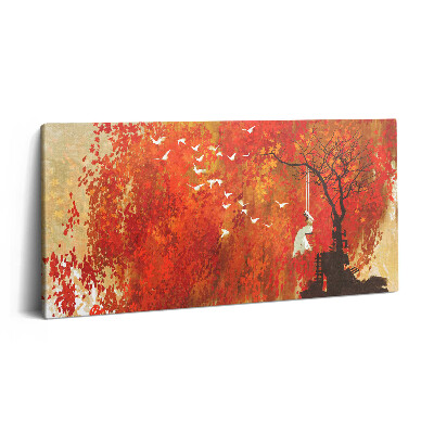 Vászonfotó 100x50 Ártatlan menyasszony ősszel