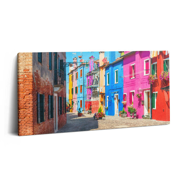 Vászonfotó 100x50 Burano szigetének színes városrésze