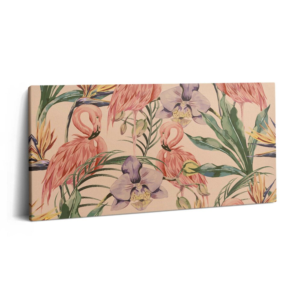 Vászonfotó 100x50 Trópusi virágok boho stílusban