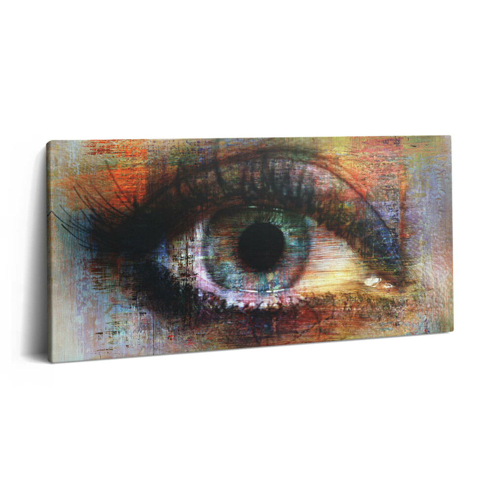 Vászonfotó 100x50 Street art - texturált szem