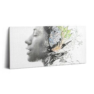 Vászonfotó 100x50 Női fej absztrakciója