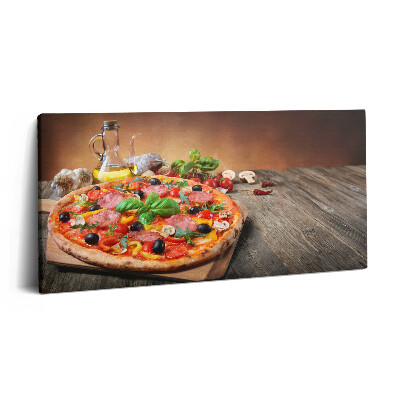 Vászonfotó 100x50 Olasz pizza olívaolajjal