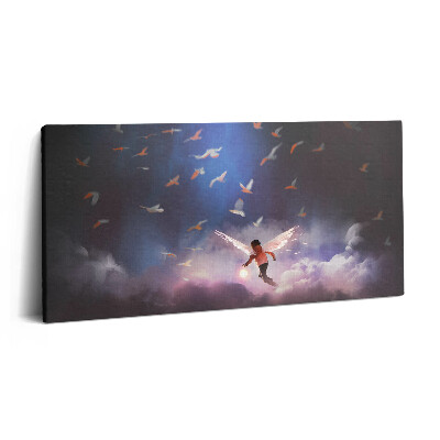 Vászonfotó 100x50 Fiú angyalszárnyakkal