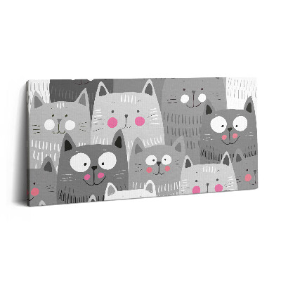 Vászonfotó 100x50 Mintázat macskákkal