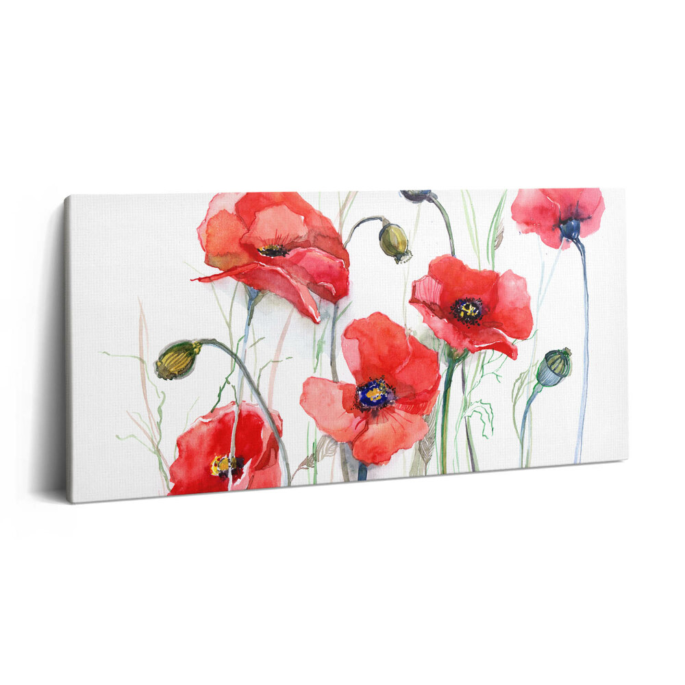 Vászonfotó 100x50 Festményművészet - vörös pipacsok