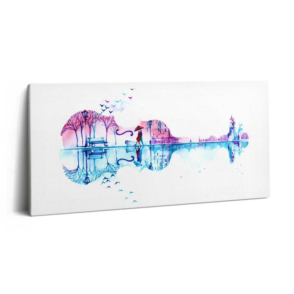 Vászonfotó 100x50 Festmény egy celadon egy parkkal