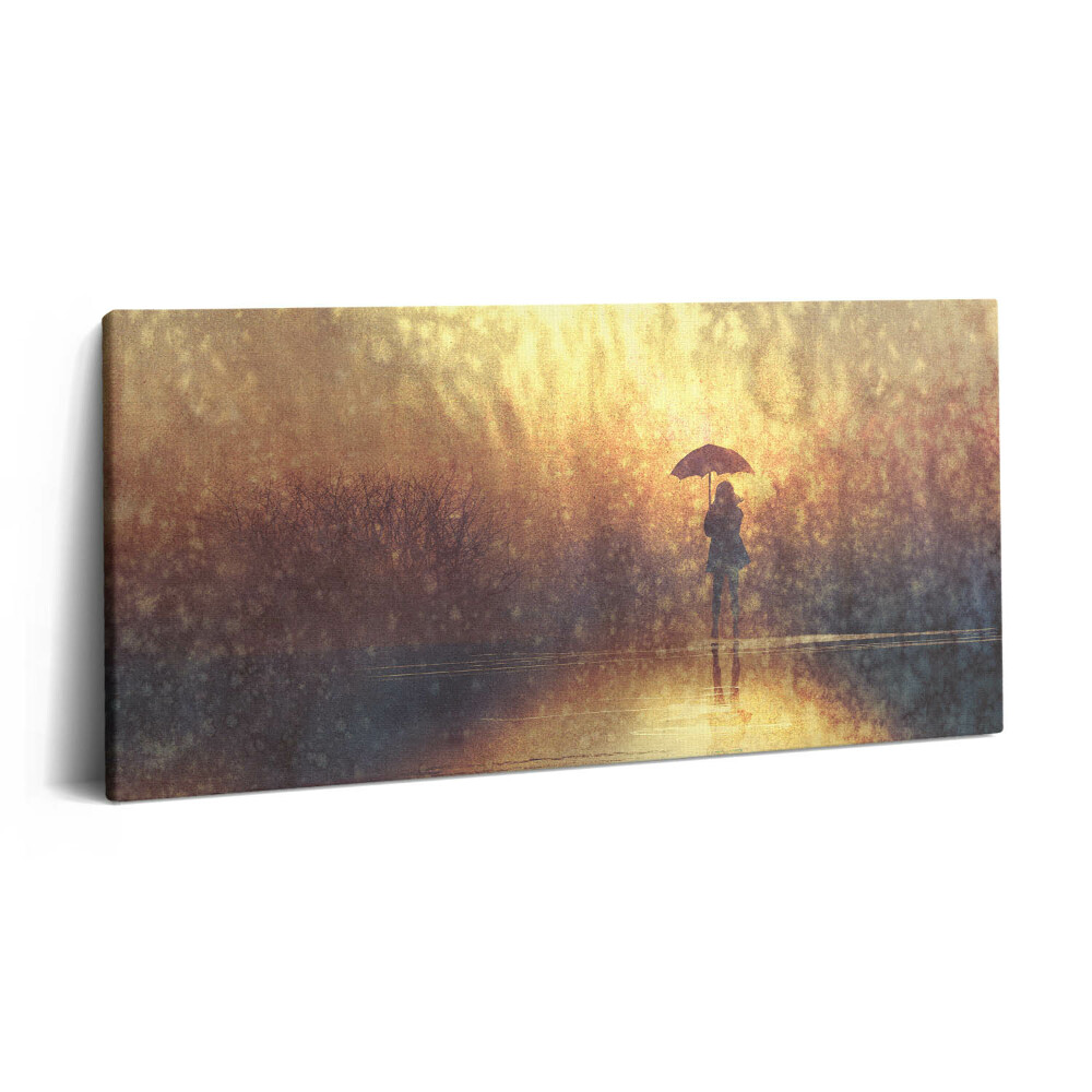 Vászonfotó 100x50 Nő esernyővel