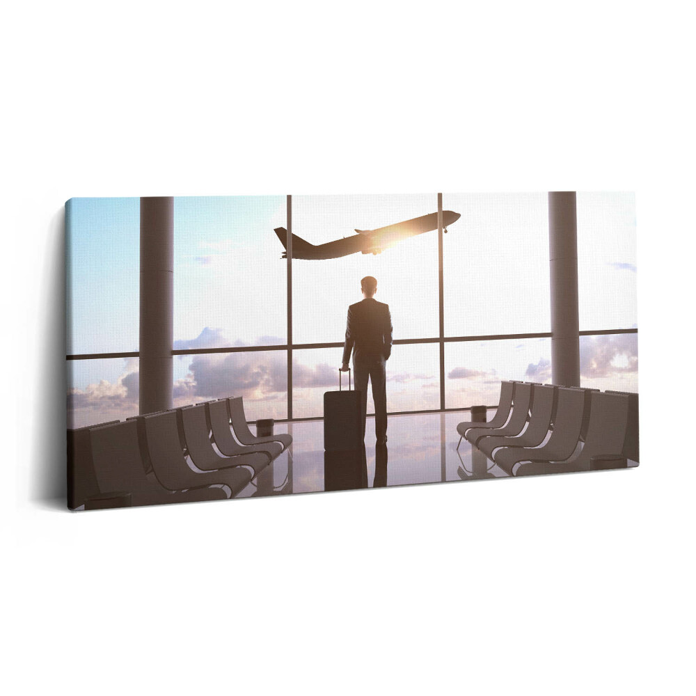 Vászonfotó 100x50 Férfi a repülőtéren