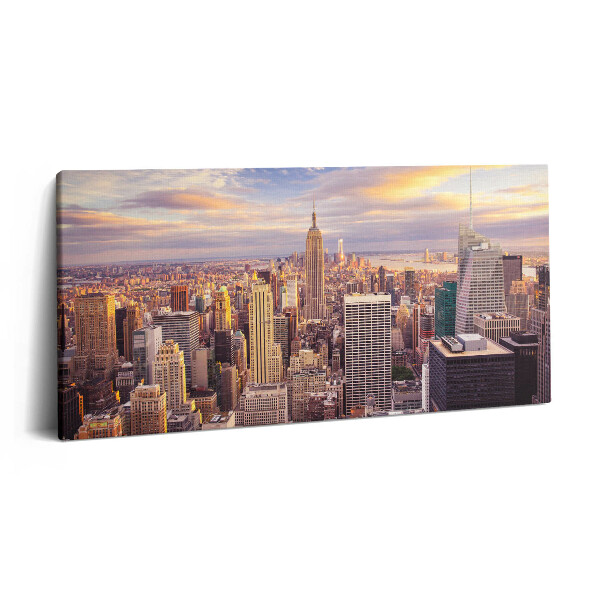 Vászonfotó 100x50 Naplemente New Yorkban